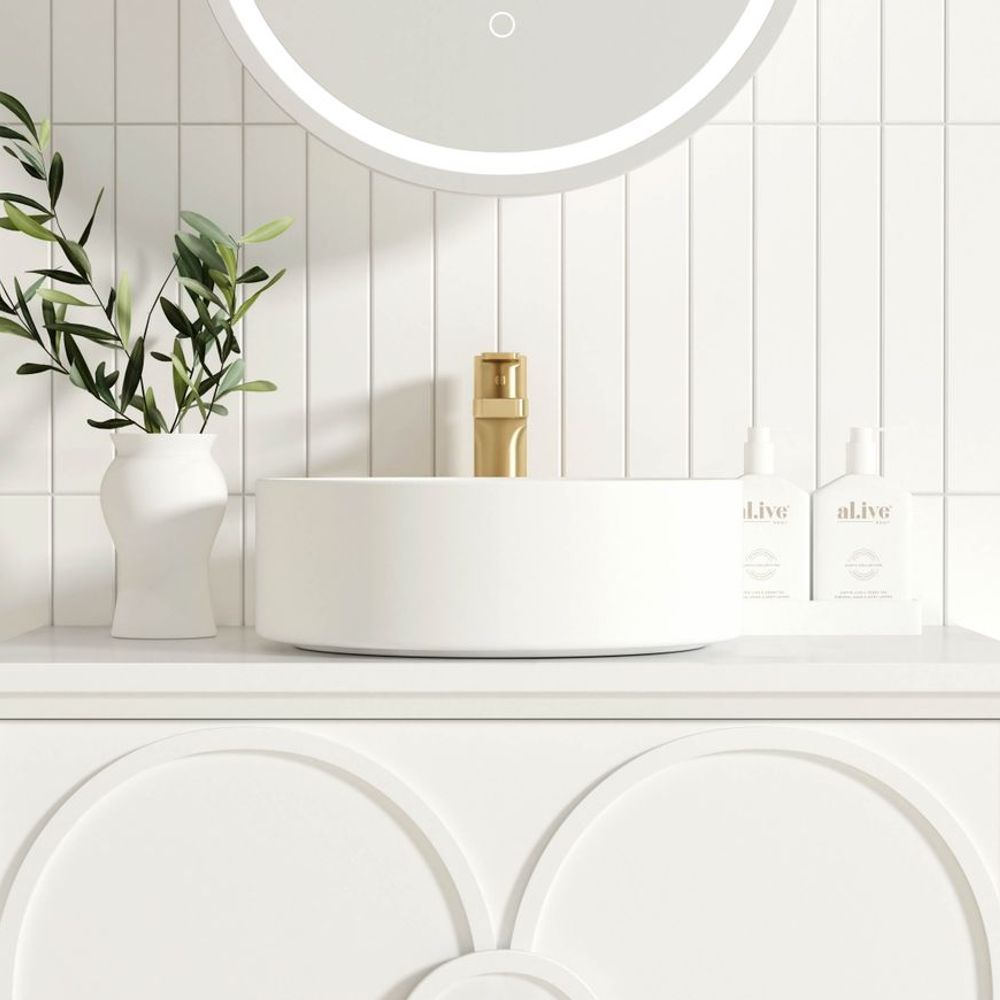 Otti Laguna Mark II 750mm Matte White Wall Hung Vanity