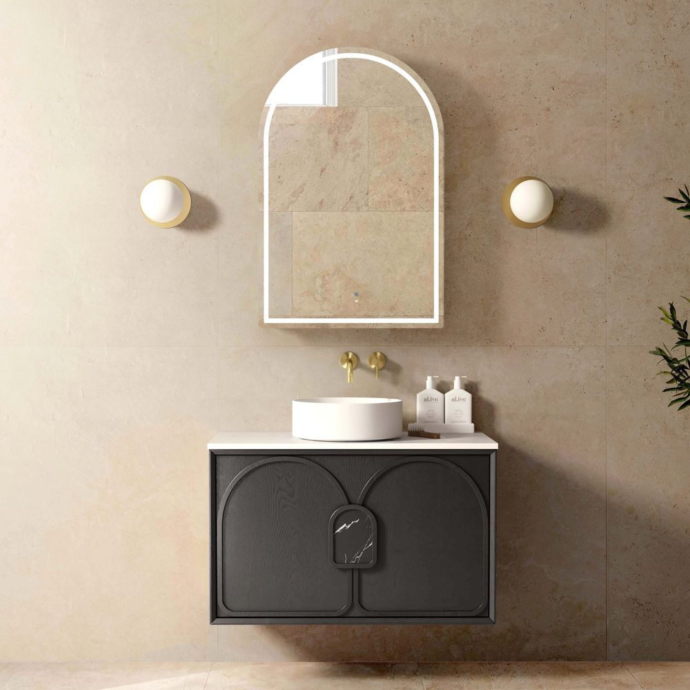 Otti Laguna Mark II 900mm Black Oak Wall Hung Vanity