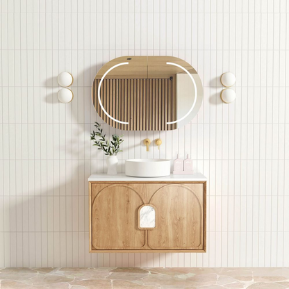 Otti Laguna Mark II 900mm Woodland Oak Wall Hung Vanity