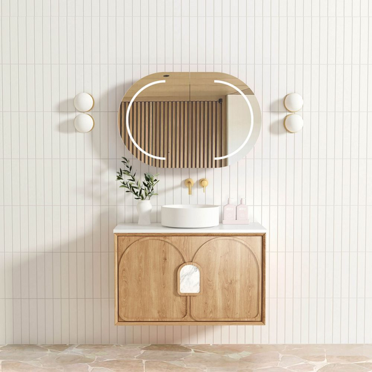 Otti Laguna Mark II 900mm Woodland Oak Wall Hung Vanity