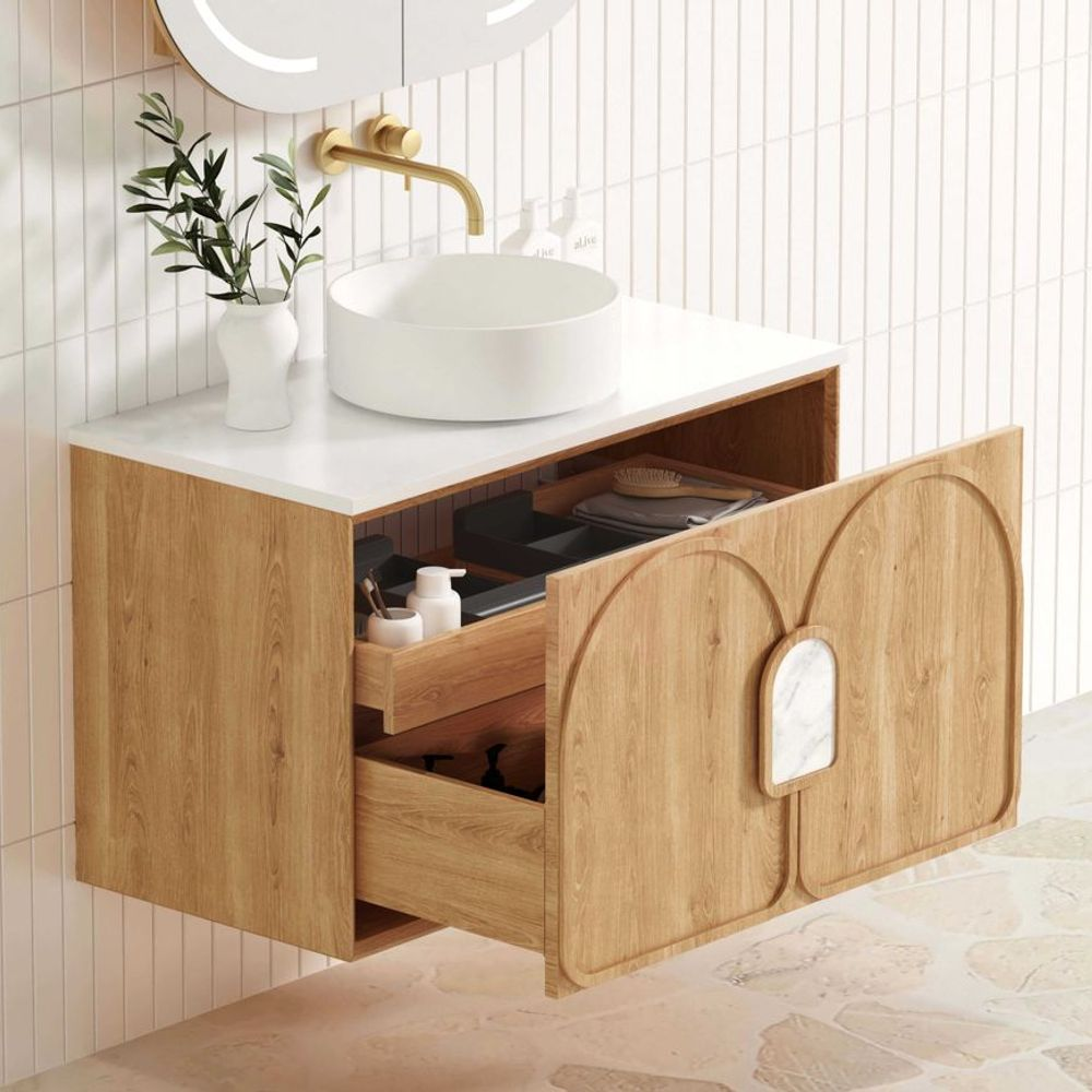 Otti Laguna Mark II 900mm Woodland Oak Wall Hung Vanity
