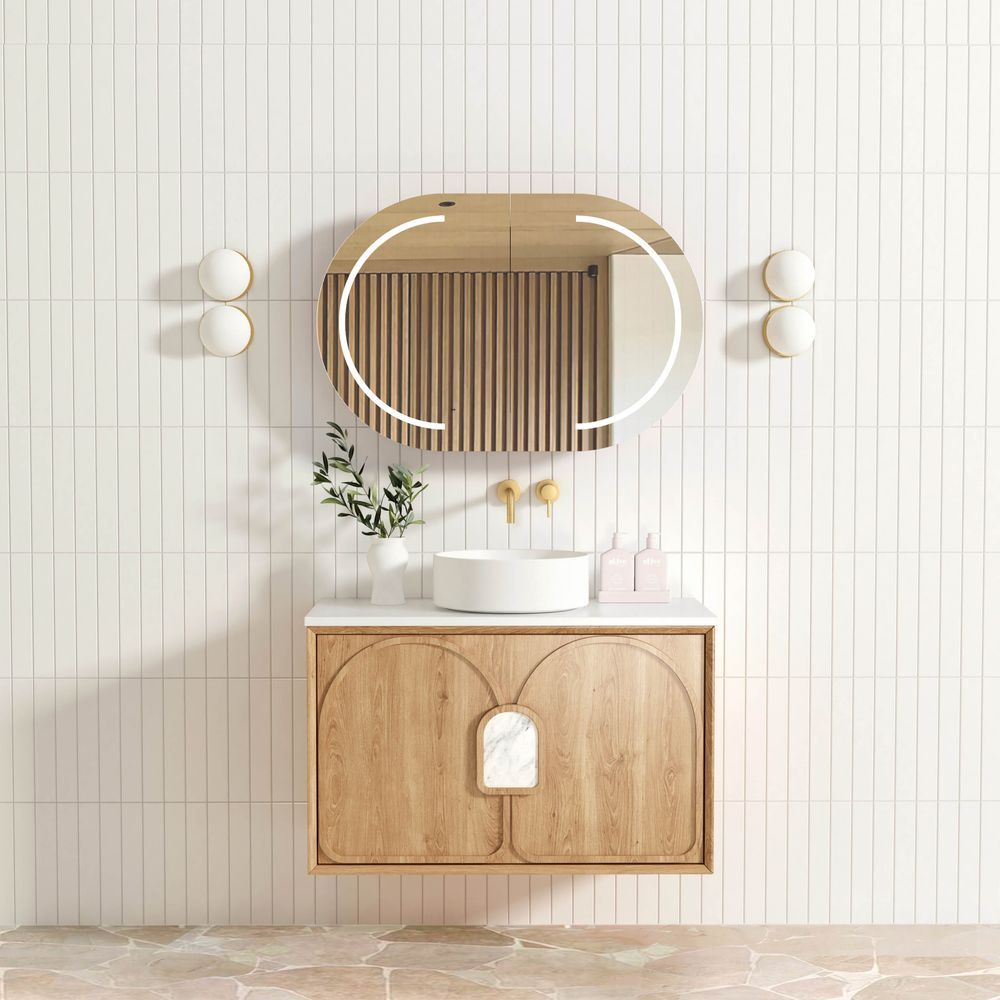 Otti Laguna Mark II 900mm Woodland Oak Wall Hung Vanity