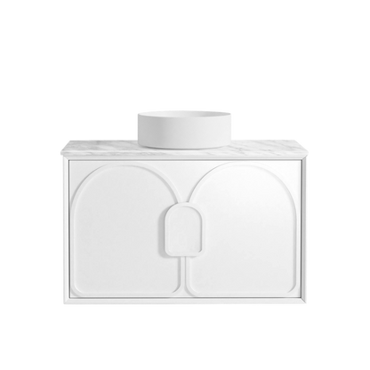 Otti Laguna Mark II 900mm Matte White Wall Hung Vanity