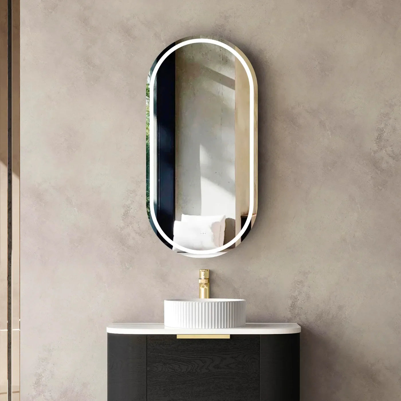 Otti LED  Noosa  Oak Mirror Cabinet 450mm