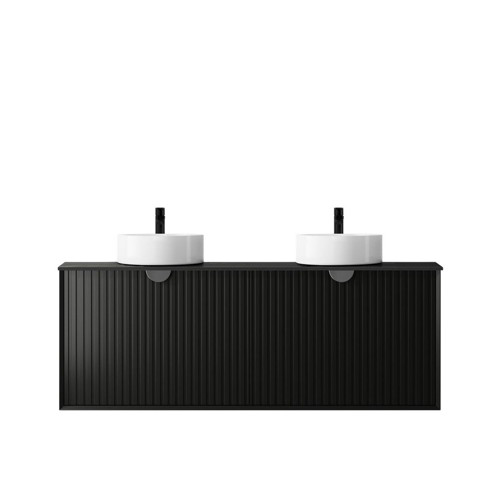 Otti Marlo 1500mm Matte Black Wall Hung Vanity