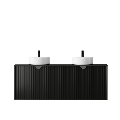 Otti Marlo 1500mm Matte Black Wall Hung Vanity