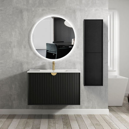 Otti Marlo Tall Boy 1200 x 350mm Matte Black