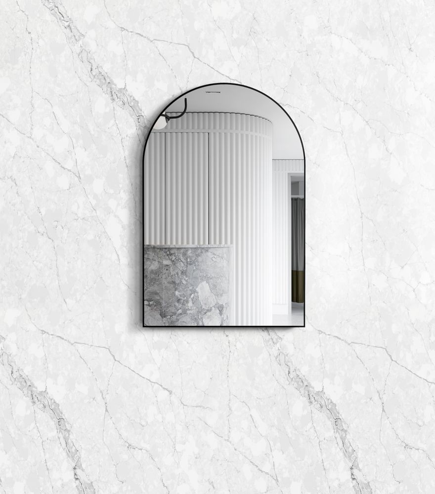Otti Archie 900mm Black Metal Framed Mirror