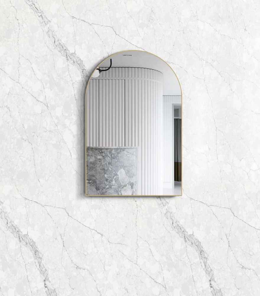 Otti Archie 900mm Gold Metal Framed Mirror