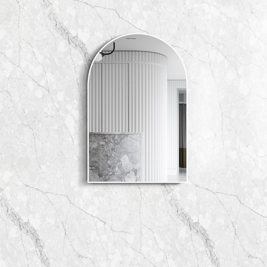 Otti Archie 900mm White Metal Framed Tuffi Mirror