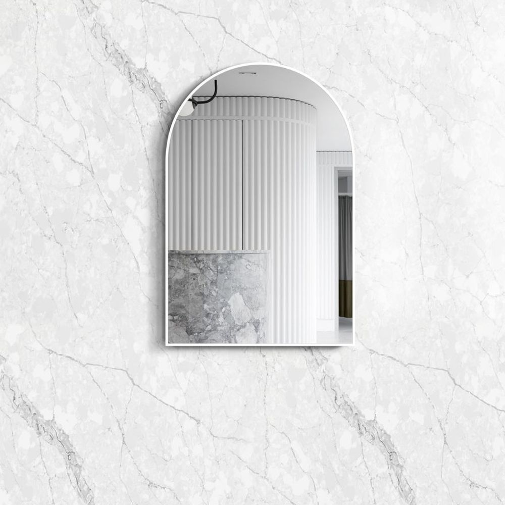 Otti Archie 900mm White Metal Framed Tuffi Mirror