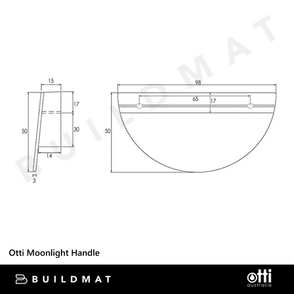 Otti Moonlight Handle Matte Black