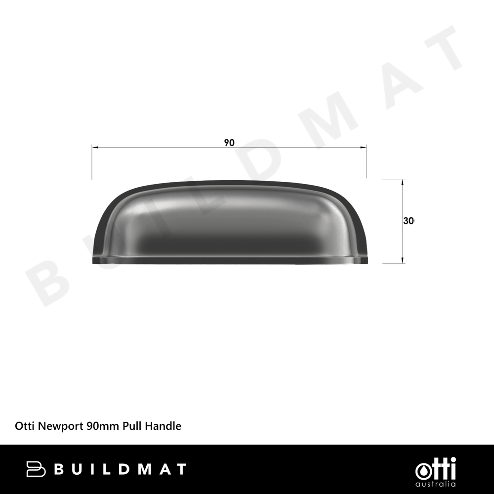 Otti Newport 90mm Pull Handle Gunmetal