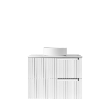 Otti Noosa 750mm Satin White Wall Hung Vanity