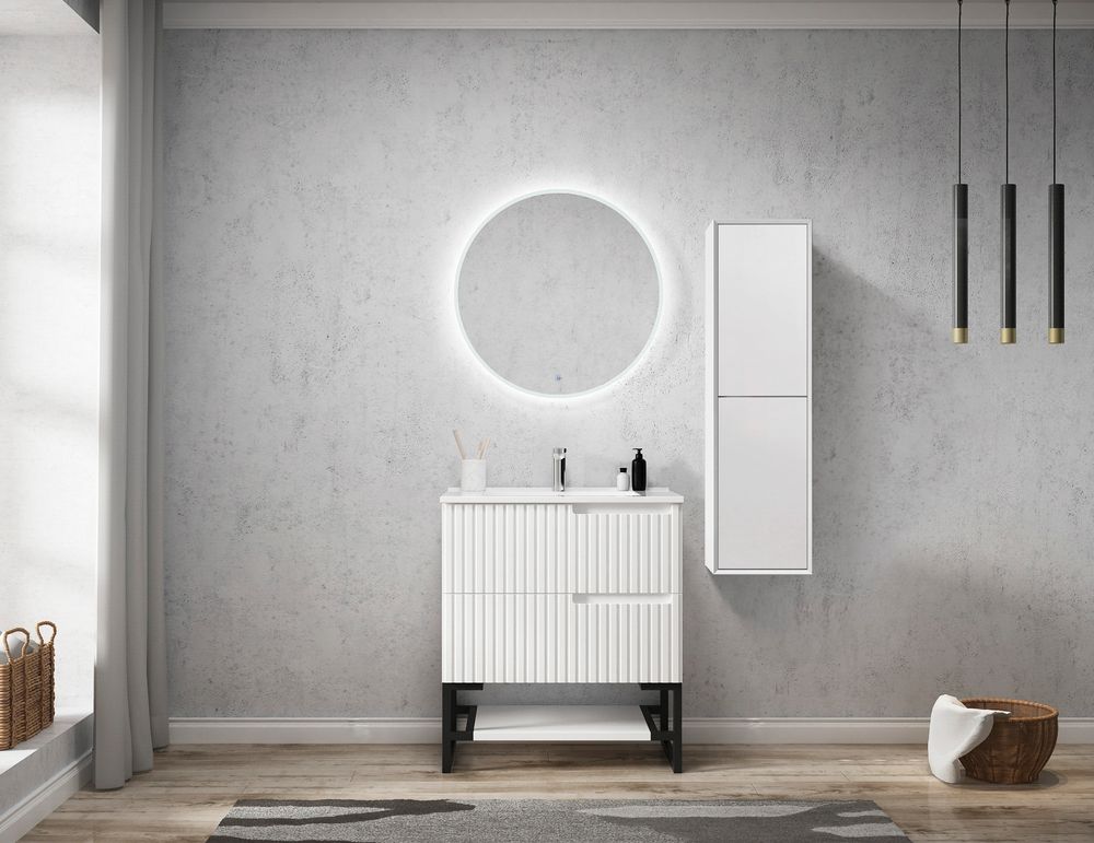 Otti Noosa Tall Boy 1200 x 350mm Matte White