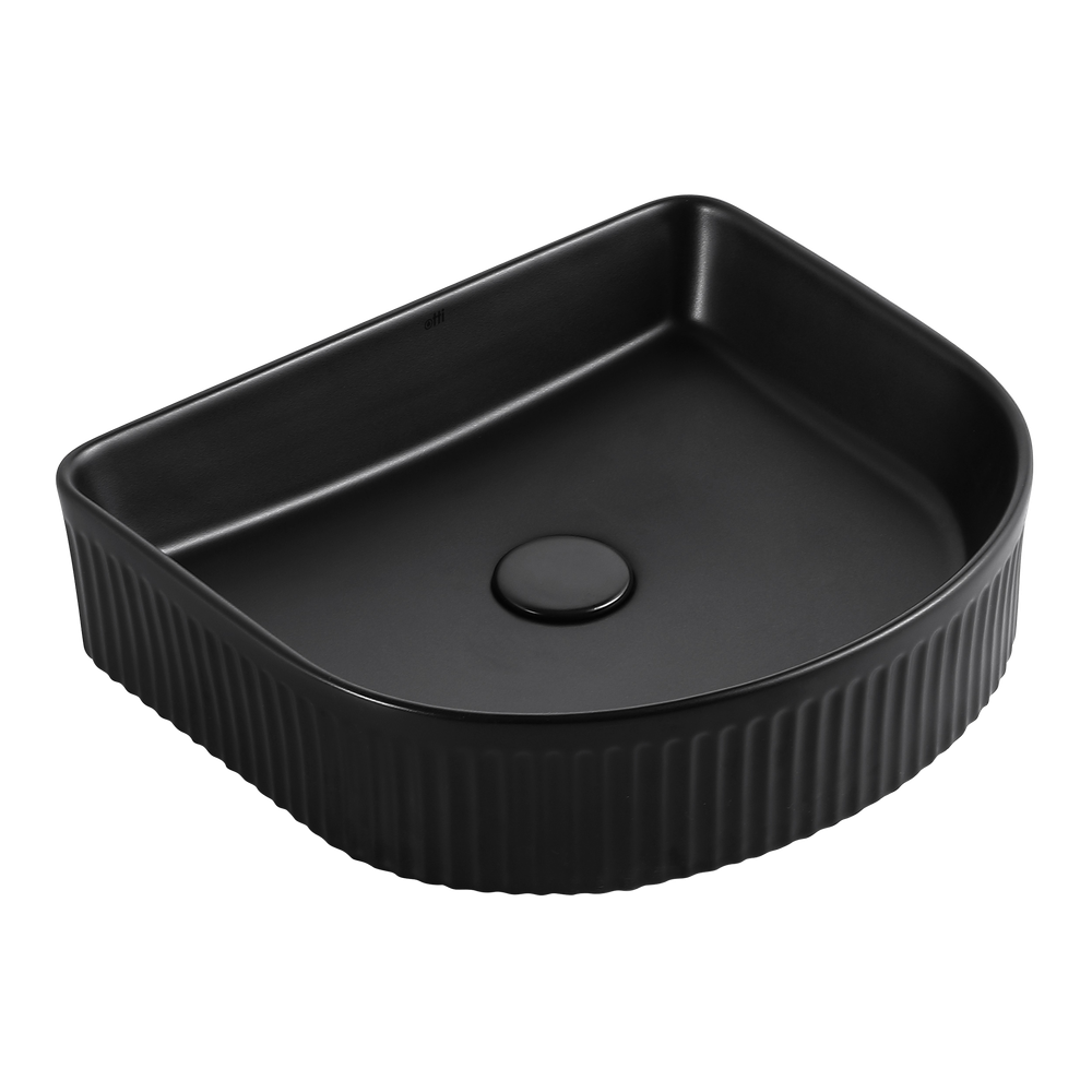 Otti Archie 415x365mm Fluted Basin Matte Black
