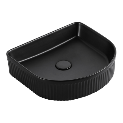 Otti Archie 415x365mm Fluted Basin Matte Black