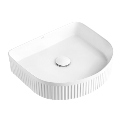Otti Archie 415x365mm Fluted Basin Matte White