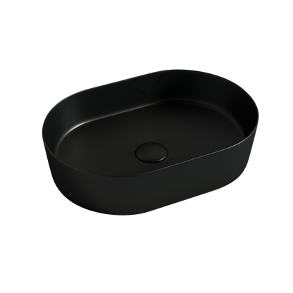Otti Quay Oval 500x330mm Basin Matte Black