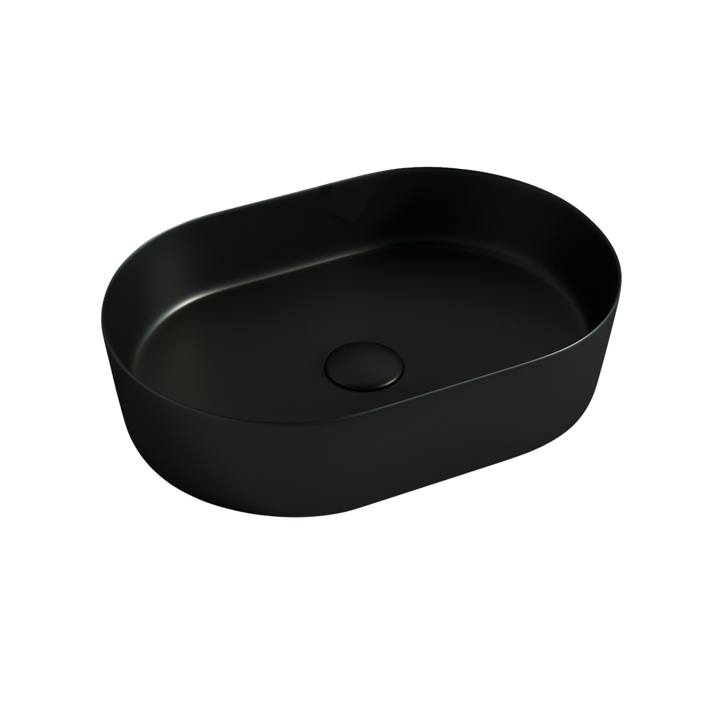 Otti Quay Oval 500x330mm Basin Matte Black