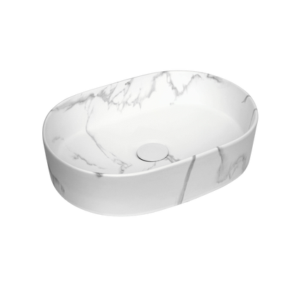 Otti Quay Oval 500x330mm Basin Matte Carrara