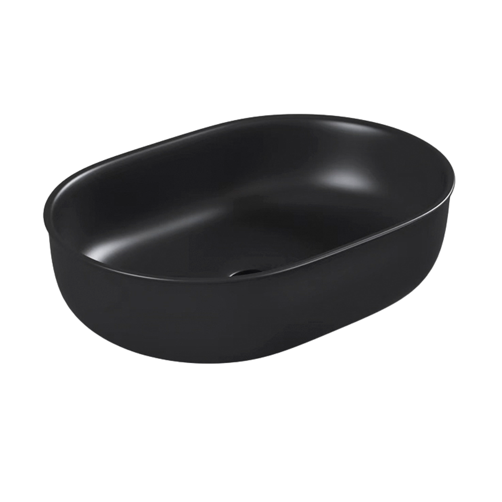 Otti Bronte Oval 500x350mm Basin Matte Black