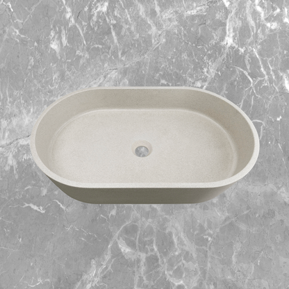 Otti Clayton Oval 600x350mm Concrete Basin Sand