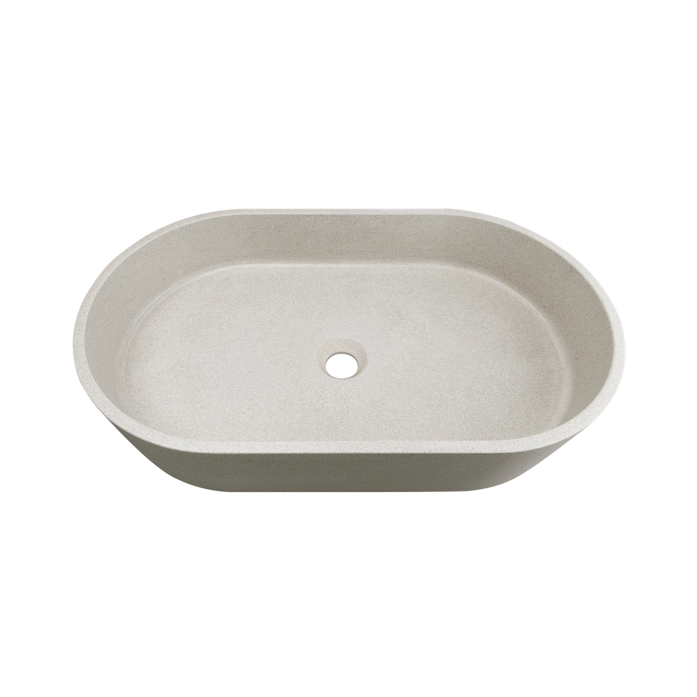 Otti Clayton Oval 600x350mm Concrete Basin Sand