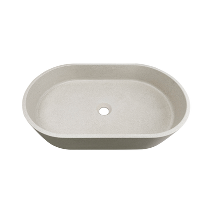 Otti Clayton Oval 600x350mm Concrete Basin Sand