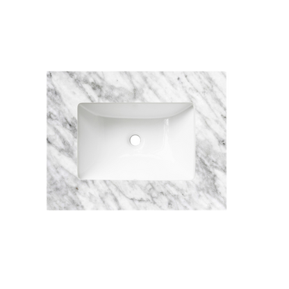 Otti Byron 600mm Natural Oak Wall Hung Vanity with Natural Carrara Marble Top and Undermount Basin