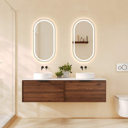 Paris 1500mm Wall-Hung Vanity - Walnut Woodmatt