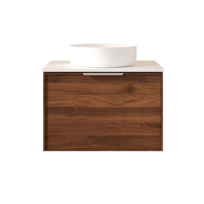 Paris 600mm Wall-Hung Vanity - Walnut Woodmatt