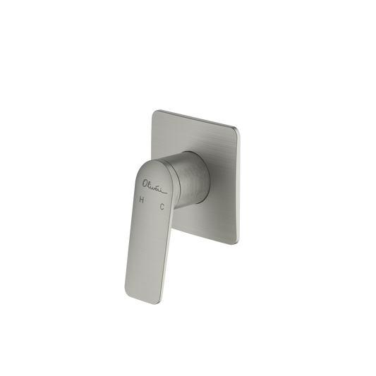 Oliveri Paris Wall Mixer Brushed Nickel Lead Free