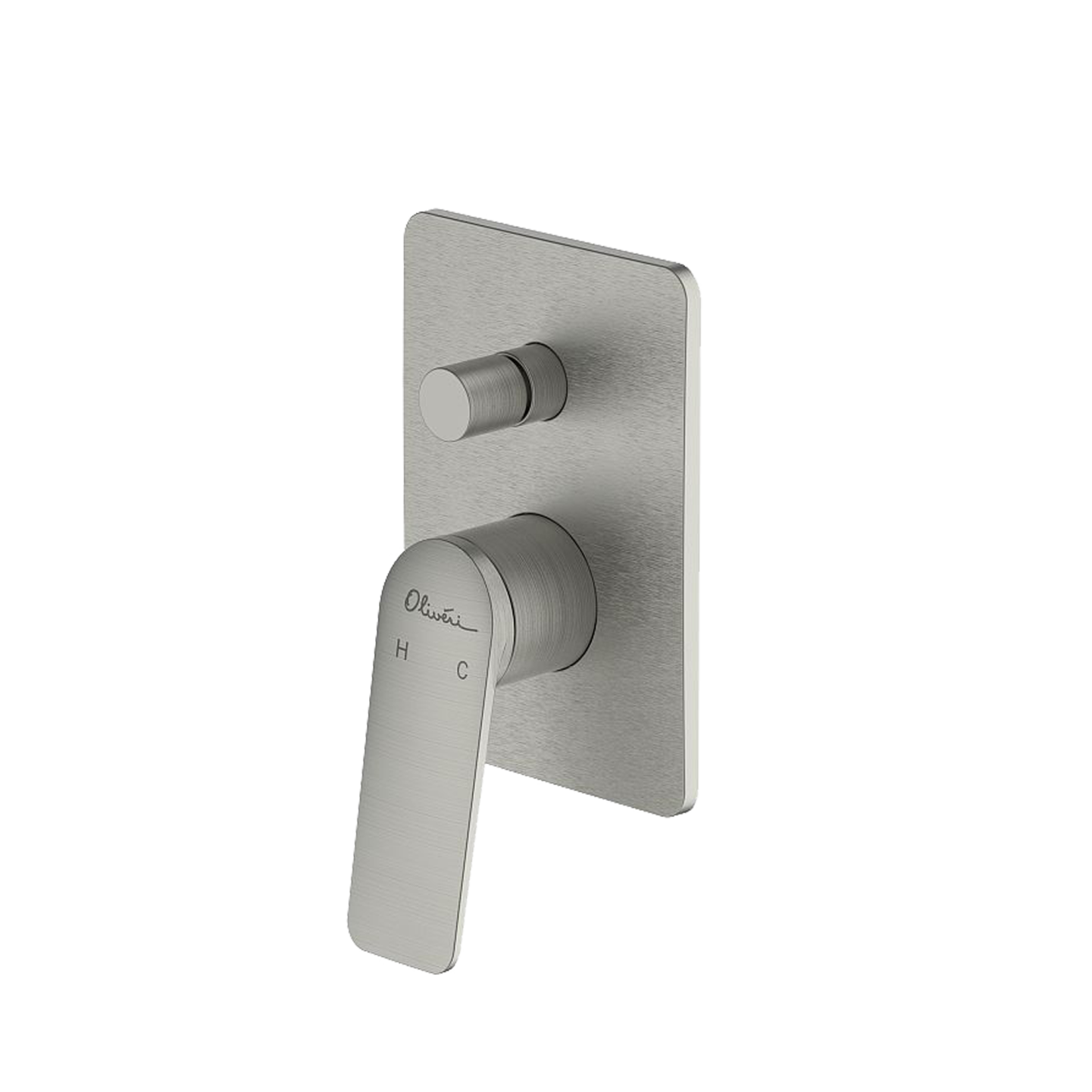 Oliveri Paris Wall Mixer With Diverter Brushed Nickel