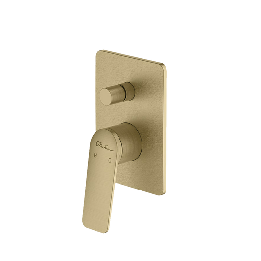 Oliveri Paris Wall Mixer With Diverter Classic Gold