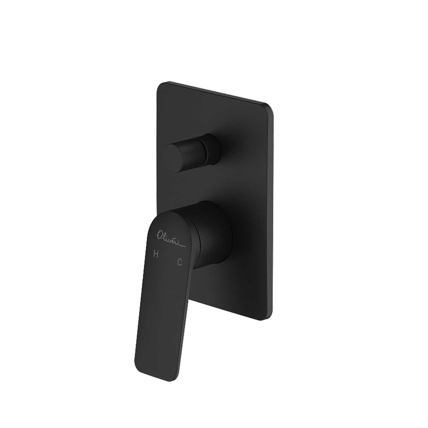 Oliveri Paris Wall Mixer With Diverter Matte Black