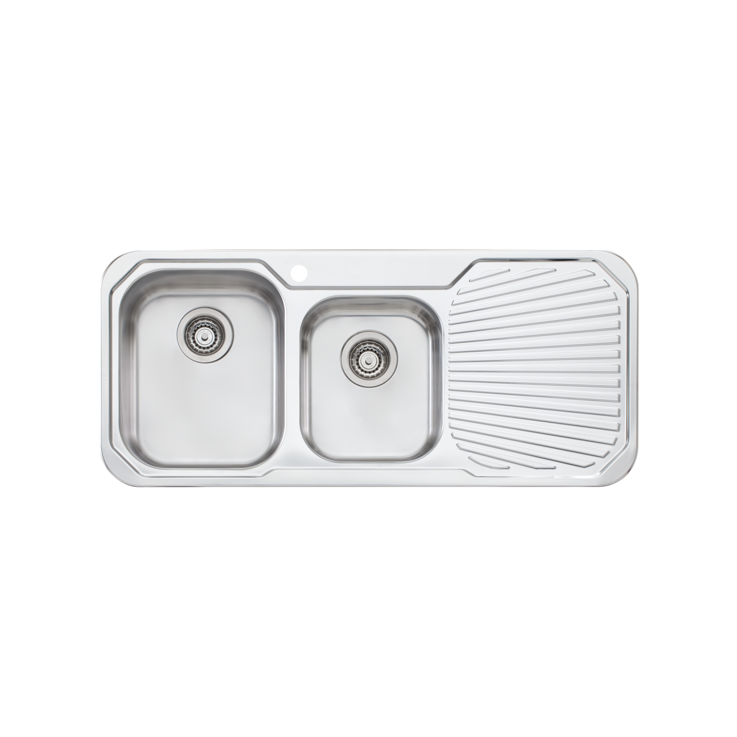 Oliveri Petite 1 And 3/4 Bowl Sink With Right Drainboard Stainless Steel