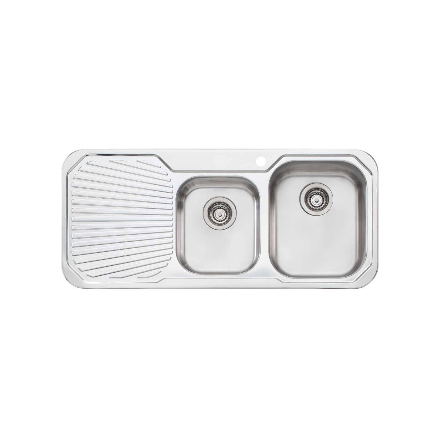 Oliveri Petite 1 And 3/4 Bowl Sink With Left Drainboard Stainless Steel