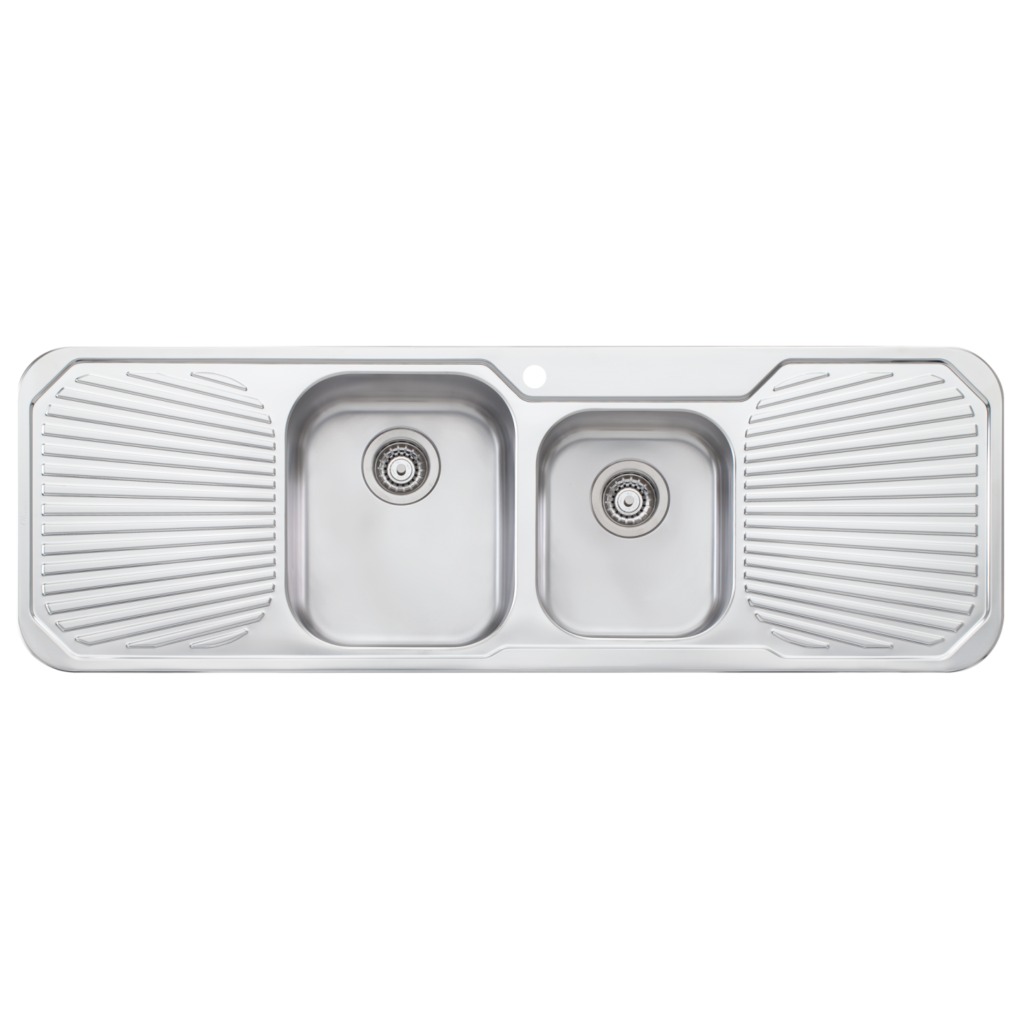 Oliveri Petite 1 And 3/4 Bowl Sink With Double Drainer Stainless Steel