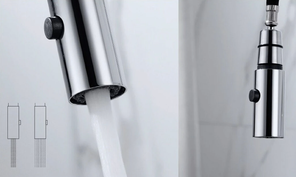 Nero Pearl Sink Mixer with Pull Out Spray
