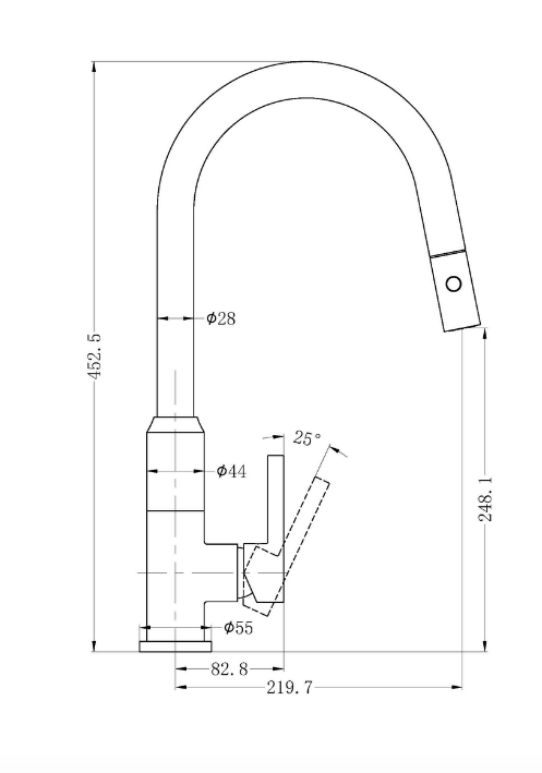 Nero Pearl Sink Mixer with Pull Out Spray