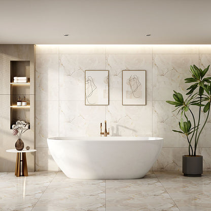 Pilato Freestanding Bathtub - 1700mm / Matt White