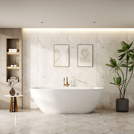 Pilato Freestanding Bathtub - 1700mm / Gloss White