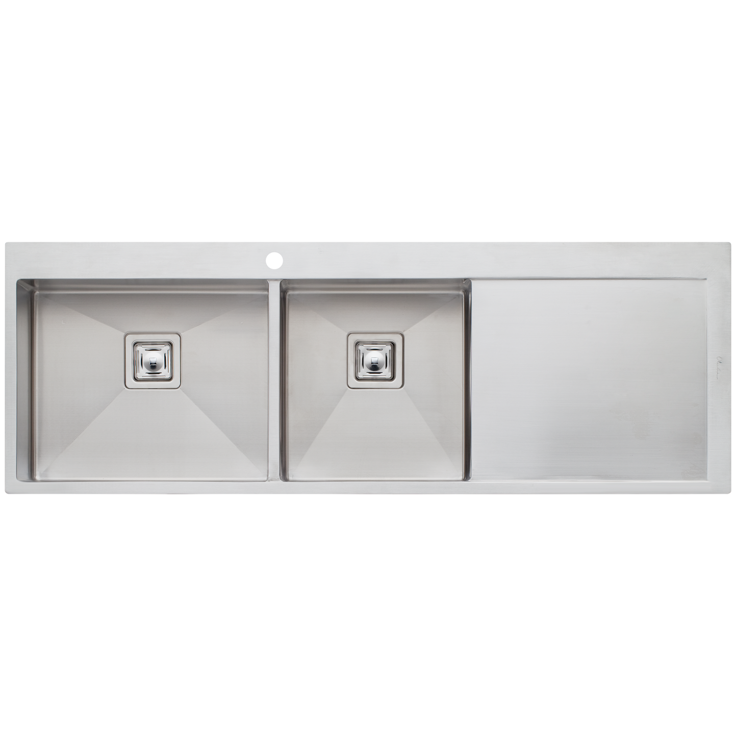 Oliveri Professional Series 1 And 3/4 Bowl Topmount Sink With Right Drainboard Stainless Steel