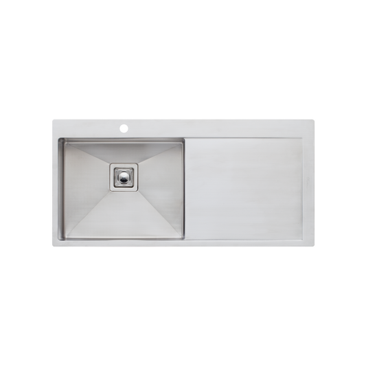 Oliveri Professional Series Single Bowl Sink With Right Drainboard Stainless Steel