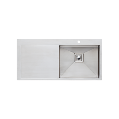 Oliveri Professional Series Single Bowl Sink With Left Drainboard Stainless Steel