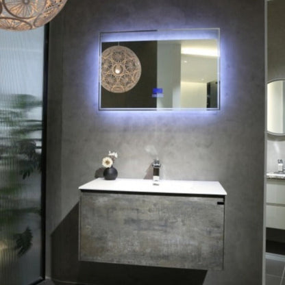 BELBAGNO PRADO MAPLE OAK 750MM SINGLE BOWL WALL HUNG VANITY AND BASIN