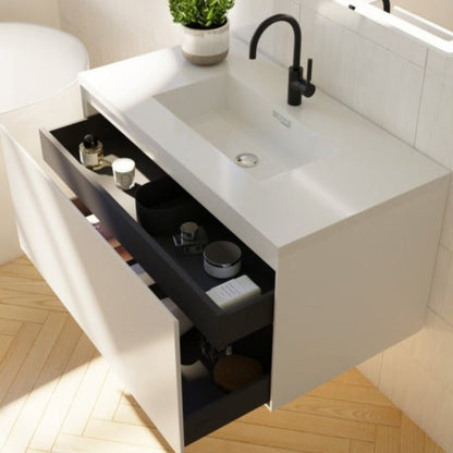 BELBAGNO PRADO  900MM SINGLE BOWL WALL HUNG VANITY AND BASIN