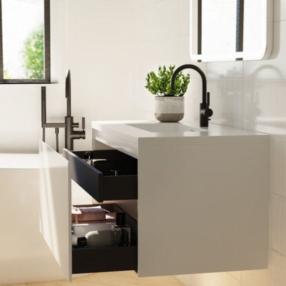 BELBAGNO PRADO  900MM SINGLE BOWL WALL HUNG VANITY AND BASIN