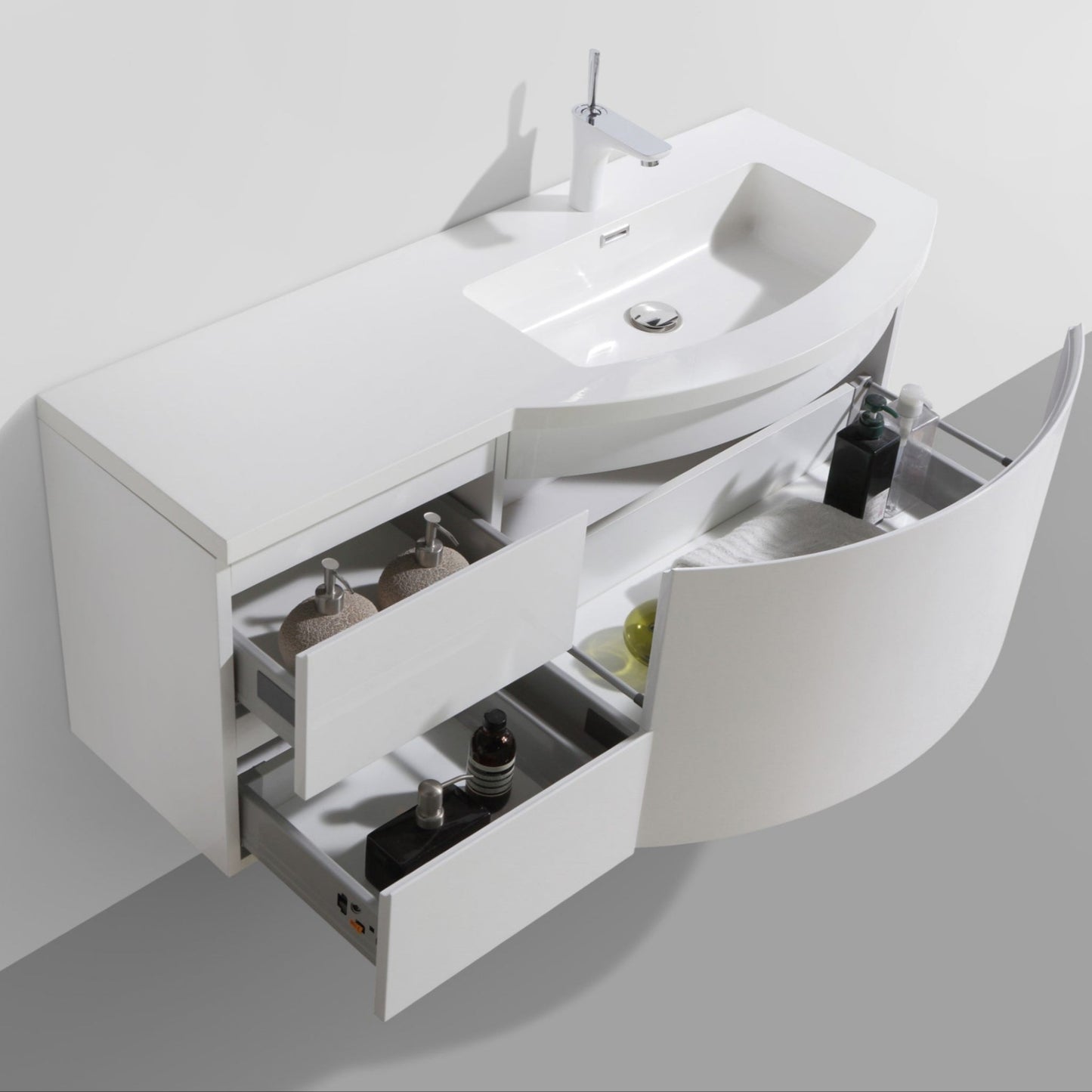 BELBAGNO PROSPERO  1200MM SINGLE BOWL WALL HUNG VANITY AND BASIN